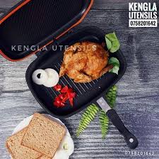 Double-Sided Non-Stick Grill Pan – Flip Design for Effortless, Oil-Free Cooking | Ideal for Meat, Fish, Pancakes & More – Perfect for Kenyan Kitchens