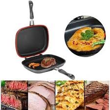 Double-Sided Non-Stick Grill Pan – Flip Design for Effortless, Oil-Free Cooking | Ideal for Meat, Fish, Pancakes & More – Perfect for Kenyan Kitchens