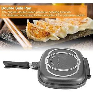 Double-Sided Non-Stick Grill Pan – Flip Design for Effortless, Oil-Free Cooking | Ideal for Meat, Fish, Pancakes & More – Perfect for Kenyan Kitchens