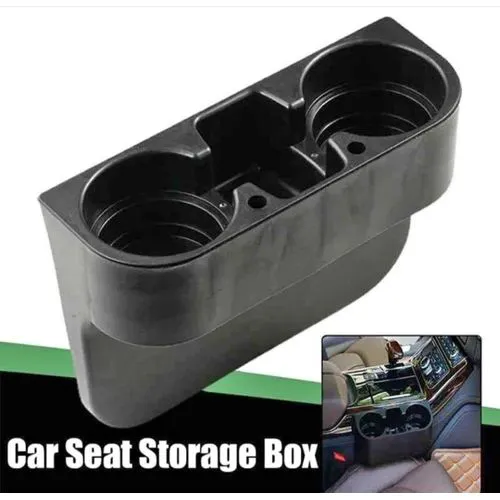Universal Car Seat Gap Storage Organizer with Dual Cup Holders – Declutter & Upgrade Your Ride | Smart, Stylish Storage Solution for Every Kenyan Driver