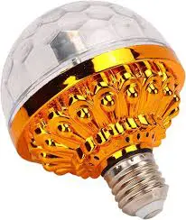 E27 Colorful Auto Rotating RGB LED Bulb – Multi-Colour Magic Ball Light for Parties & Events | Energy-Efficient, Easy Install & Vibrant Lighting Experience