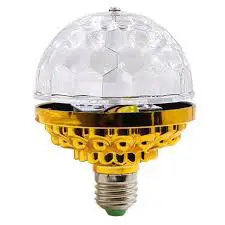 E27 Colorful Auto Rotating RGB LED Bulb – Multi-Colour Magic Ball Light for Parties & Events | Energy-Efficient, Easy Install & Vibrant Lighting Experience
