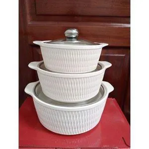 Elegant 3-Piece Ceramic Serving Bowls Set – Stylish, Durable & Perfect for Sophisticated Kenyan Dining Experiences