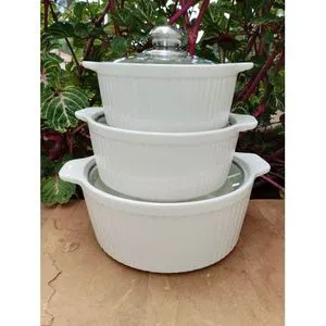 Elegant 3-Piece Ceramic Serving Bowls Set – Stylish, Durable & Perfect for Sophisticated Kenyan Dining Experiences