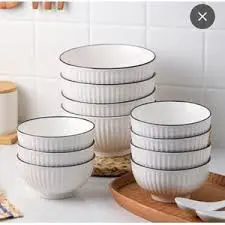 6PCS 8” Deep Ceramic Soup Bowls – Stylish, Durable & Perfect for Family Dining, Hosting & Gifting 🍲🏠✨