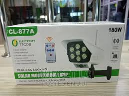 CcLamp 180W Solar Monitoring Lamp/ CCTV Dummy Simulation Surveillance Camera with Intelligent Lighting Control for Outdoor Security, Motion Induction, Waterproof Design, and Energy Saving.