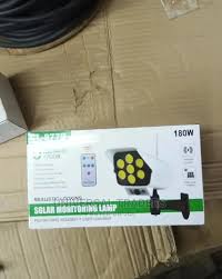 CcLamp 180W Solar Monitoring Lamp/ CCTV Dummy Simulation Surveillance Camera with Intelligent Lighting Control for Outdoor Security, Motion Induction, Waterproof Design, and Energy Saving.