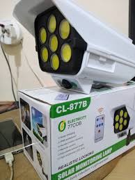 CcLamp 180W Solar Monitoring Lamp/ CCTV Dummy Simulation Surveillance Camera with Intelligent Lighting Control for Outdoor Security, Motion Induction, Waterproof Design, and Energy Saving.