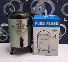 9.5L Portable Double-Tap Hot Tea Urn Durable Thermo Food Flask | Hot & Cold Beverage Dispenser | PU Foam Insulated with Two Cups – Ideal for Home, Office, Travel & Events