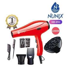 2200W Professional Home and Salon Hair Dryer – Fast Drying, Ionic Blow Dryer with Heat & Speed Settings for Smooth, Shiny, Frizz-Free Hair