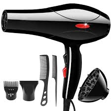 Professional 2400W Hair Dryer Set with Accessories, 1.8L Electric Kettle & 4-Way Extension Cord – Fast Drying, Home & Travel Essential Combo