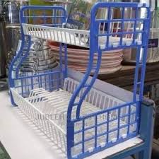 Kenpoly Double Decker Dish Rack – Space-Saving, Durable Kitchen Organizer with Free Gift, Perfect for Fragile Dinnerware, Easy Access, Rust-Resistant, Modern Design