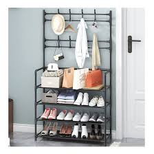 All-In-1 Shoe Rack/Coat Rack/Cap Scarf Bag Clothes Hanger – Durable High-Quality Steel Frame, Multi-Layer Organizer for Shoes, Coats, Bags, Caps, and Scarves, Waterproof & Rust-Proof