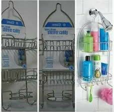 Shower Candy Restocked – Luxury and High-Quality Shower Caddy with Two-Tier Metal Wire Racks and Hooks for Razors, Washcloths, and Bathroom Essentials