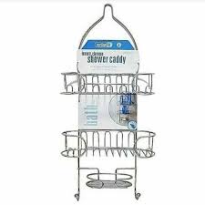 Shower Candy Restocked – Luxury and High-Quality Shower Caddy with Two-Tier Metal Wire Racks and Hooks for Razors, Washcloths, and Bathroom Essentials