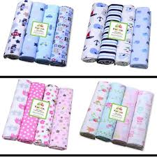 4pcs Cotton Baby Flannels / Receiving Blankets – Ultra-Soft, Breathable, Multipurpose Baby Swaddle and Nursing Wrap for Newborns, New Moms, and Infant Care Essentials