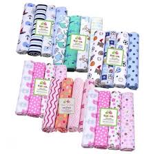 4pcs Cotton Baby Flannels / Receiving Blankets – Ultra-Soft, Breathable, Multipurpose Baby Swaddle and Nursing Wrap for Newborns, New Moms, and Infant Care Essentials