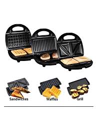Sokany 3 IN 1 Multipurpose Bread Toaster – Non-Stick Sandwich Toaster, Waffle Maker, Griller for Easy Cooking at Home, Durable and Easy to Clean
