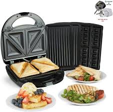 Sokany 3 IN 1 Multipurpose Bread Toaster – Non-Stick Sandwich Toaster, Waffle Maker, Griller for Easy Cooking at Home, Durable and Easy to Clean