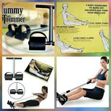 Tummy Trimmer Elastic Sit Up Pull Rope Pedal Resistance Band Powerful Spring Drawstring Tummy Trimmer Equipment Portable Home Gym for Full Body Fitness, Weight Loss, Strength Training, Core Workout, M
