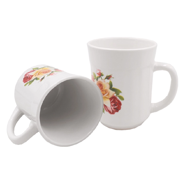 Sundabests 6pcs Ceramic Coffee Tea Cups Mugs Set – High Quality Porcelain Milk Cups for Home, Office, Party, Durable Heat-Resistant Drinkware