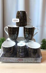 Ceramic Mug Set – 6 Pieces, Chip Resistant, Dishwasher Safe, Lightweight & Stylish
