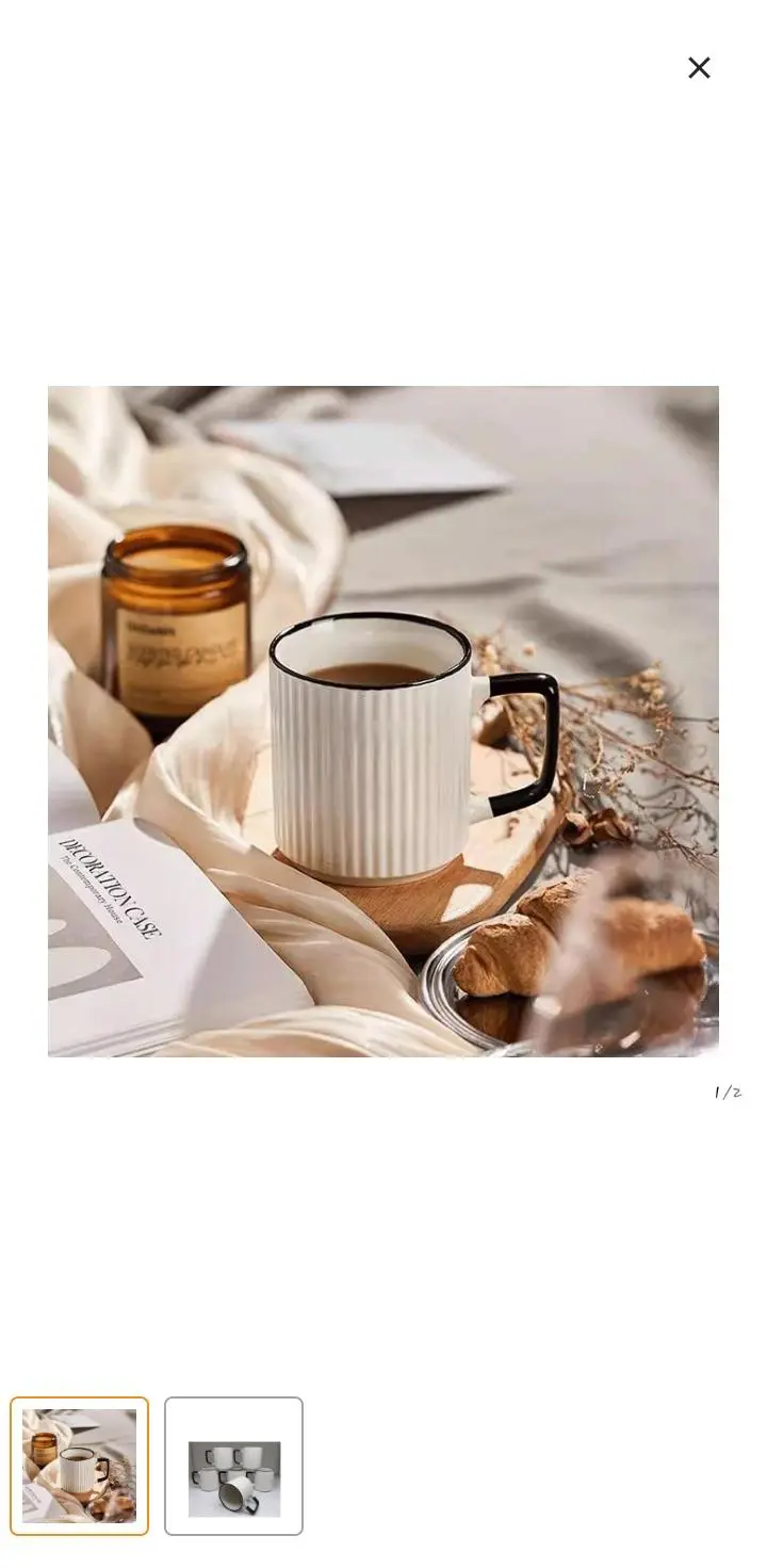 6-Piece Japanese Ribbed Ceramic Mug Set – Vintage Handle Design | Coffee & Tea Cups. Vintage Japanese Ribbed Ceramic Mug Set – 6 Pieces, Comfortable Handle, Ideal for Coffee & Tea