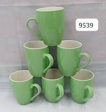 Premium Classic Ceramic Mugs (6PCS) – Elegant Durable Ceramic Coffee & Tea Cups with Thick Ergonomic Handles, Heat Retaining Design, Chip-Resistant Finish, Ideal for Home Office Kitchen Use