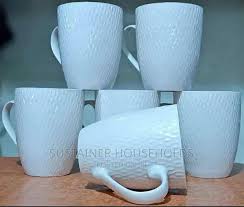 Ceramic Elegant Mugs and Cups Set of 6 for Tea and Coffee Use Stylish Heat Resistant Drinkware for Home Office Kitchen Daily Beverages Gift Set for Family Entertaining and Modern Table Settings