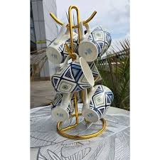 Exclusive 6pcs Ceramic Mugs Set, Hand-Painted Studio Pottery Coffee Cups, Beautiful Ceramic Coffee Mugs for Home, Office, Tea, Latte, Cappuccino, Durable Microwave Safe Drinkware Gift Set