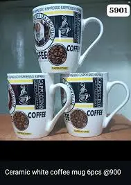 Premium Ceramic Mugs Set of 6 – Stylish Coffee & Tea Cups for Home, Office, Gifts (High Quality, Durable, Elegant Design)