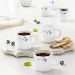 Luminarc 6pc Ceramic Tea Cups Mugs Set, Durable Coffee & Tea Cups with Comfortable Warm Hold, Ideal for Hot Chocolate, Milk, Home & Office, Gift-Ready Design