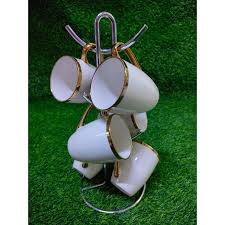 Ceramic Mugs Set of 6, Ergonomic Handle, Non-Slip Base, Durable Heat-Resistant Coffee Cups for Home, Office, Tea and Hot Beverages, Microwave Safe (6-Pack)