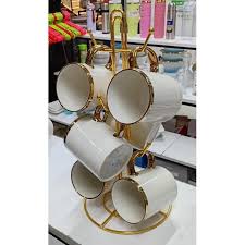 Ceramic Mugs Set of 6, Ergonomic Handle, Non-Slip Base, Durable Heat-Resistant Coffee Cups for Home, Office, Tea and Hot Beverages, Microwave Safe (6-Pack)