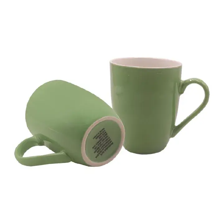 Niceone 6PCS 370ML Premium Porcelain Tea Coffee Milk Cups Set, Elegant Durable Ceramic Mugs for Daily Use, Smooth Glaze, Heat-Resistant, Comfortable Handle, Ideal Gift for Family & Friends