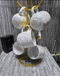 6pcs Ceramic Mug Set – Coffee Cups for Latte Cappuccino Tea – Durable Ceramic Handle Mugs for Home Kitchen Office – Microwave & Dishwasher Safe – Stylish White Tea Coffee Mug Set