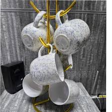 6pcs Ceramic Mug Set – Coffee Cups for Latte Cappuccino Tea – Durable Ceramic Handle Mugs for Home Kitchen Office – Microwave & Dishwasher Safe – Stylish White Tea Coffee Mug Set