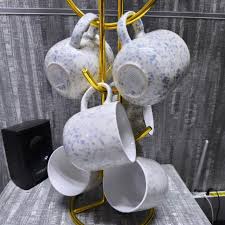 6pcs Ceramic Mug Set – Coffee Cups for Latte Cappuccino Tea – Durable Ceramic Handle Mugs for Home Kitchen Office – Microwave & Dishwasher Safe – Stylish White Tea Coffee Mug Set