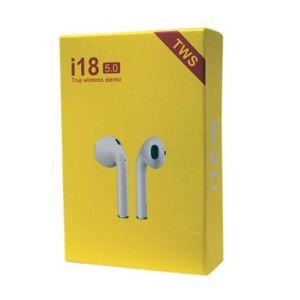 TWS i18 Bluetooth 5.0 Wireless Earbuds with Charging Case, Touch Control, Built-in Mic, Hi-Fi Stereo Sound, Auto Pairing, Portable Earpods for Android & iOS Smartphones