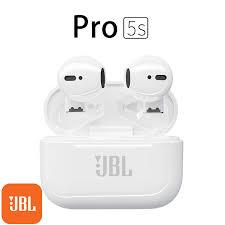 JBL Airbuds 5 Wireless Bluetooth Headsets TWS Pods Pro Earbuds with Mic Noise Reduction Deep Bass Auto Pairing Touch Control for Android iOS Smartphones Seamless Stereo Sound Experience