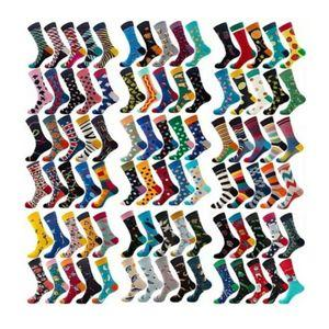 Fashion 12 Pairs Men’s Happy Socks – Colorful Fun Cotton Socks for Office, Casual, and Everyday Wear