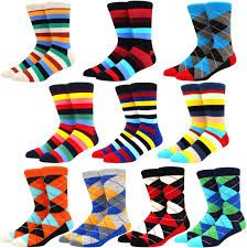 Fashion 12 Pairs Men’s Happy Socks – Colorful Fun Cotton Socks for Office, Casual, and Everyday Wear