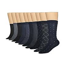 Fashion 6PCs Men's Official Socks - Assorted, Comfortable Breathable Cotton Blend Socks for Daily Wear, Office, Sports, and Casual Outfits, 6-Pair Pack