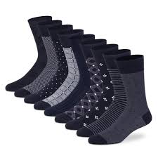 Fashion 6PCs Men's Official Socks - Assorted, Comfortable Breathable Cotton Blend Socks for Daily Wear, Office, Sports, and Casual Outfits, 6-Pair Pack