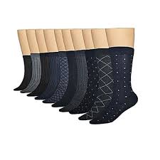 Fashion 6PCs Men's Official Socks - Assorted, Comfortable Breathable Cotton Blend Socks for Daily Wear, Office, Sports, and Casual Outfits, 6-Pair Pack