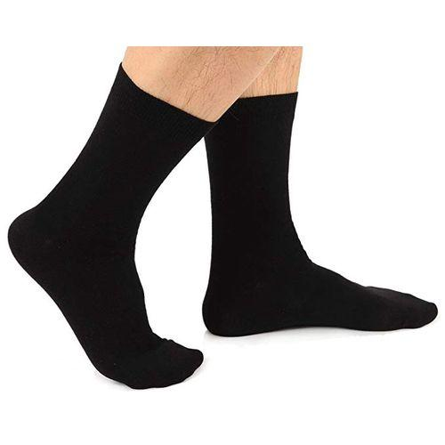 Fashion Men’s Black Socks 12 Pairs – 100% Cotton Comfortable Breathable Office and Everyday Socks for Daily Wear