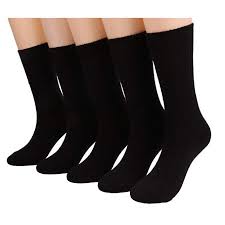 Fashion Men’s Black Socks 12 Pairs – 100% Cotton Comfortable Breathable Office and Everyday Socks for Daily Wear