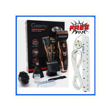 Geemy Smart Rechargeable Cordless Shaving Machine with Indicator + Free 3-in-1 Nose Trimmer & 4-Way Power Extension Cable – Grooming Kit for Men at Home or Travel