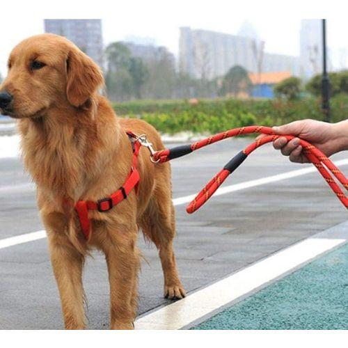 Large Pet Leash Leashes for Small Breed Dogs Pet Traction Strap Dog Rope Heavy Duty Braided Leash with Harness and Seat Belt – Multicolor Durable Dog Walking Gear
