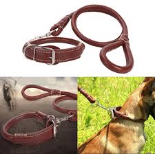 Complete Set Easy Grip Rolled Up Leather Dog Collar and Leash – Adjustable PU Leather for Comfortable and Secure Walking, Durable Pet Accessories for Small to Large Dogs